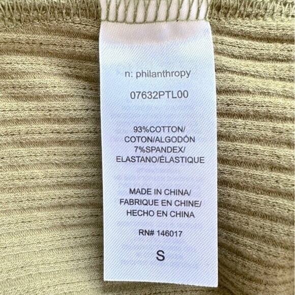 NWT n:PHILANTHROPY Langley Olive Green Ribbed Bodysuit Size S - Picture 7 of 11